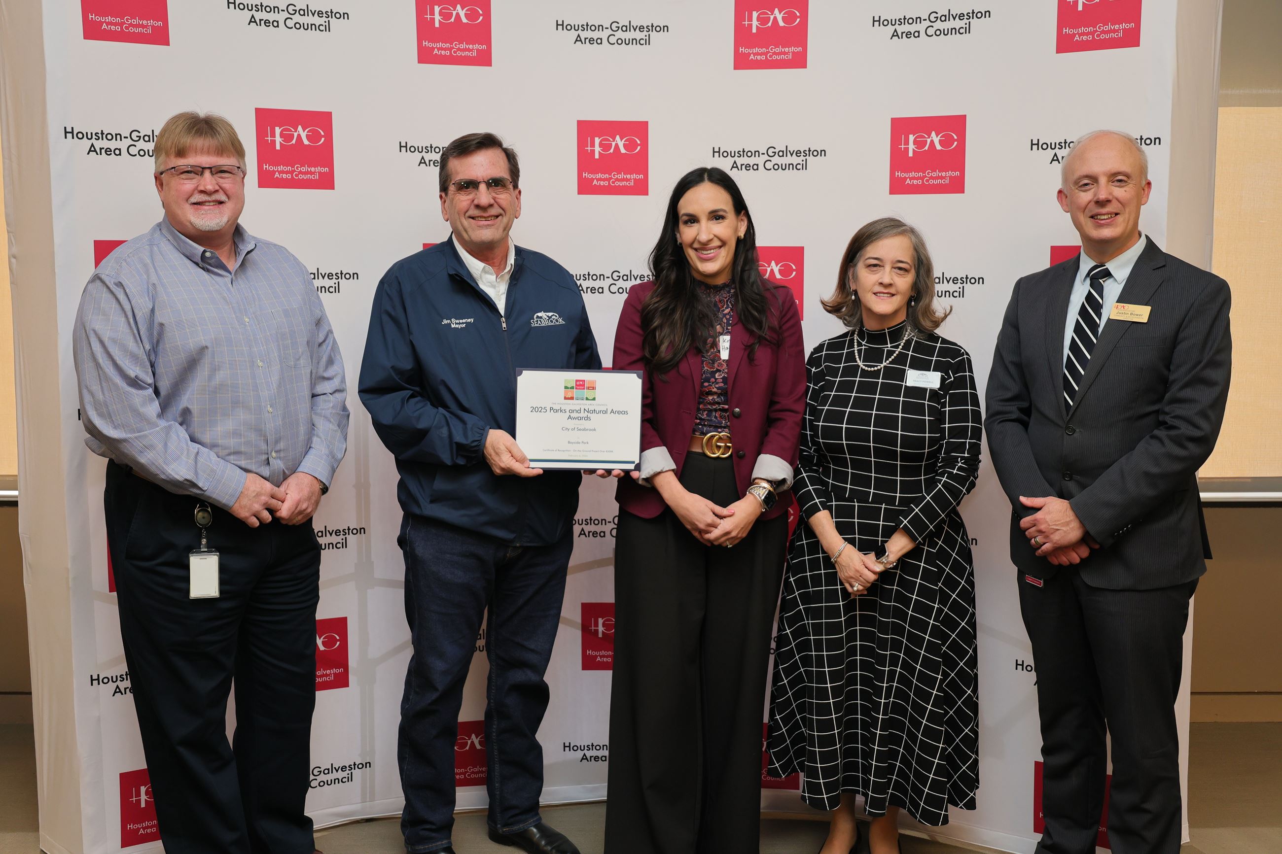 Pictures left to right: Sean Landis, Mayor Jim Sweeney, Kristi Hatfield, Tracy Powell, & Justin Bowe